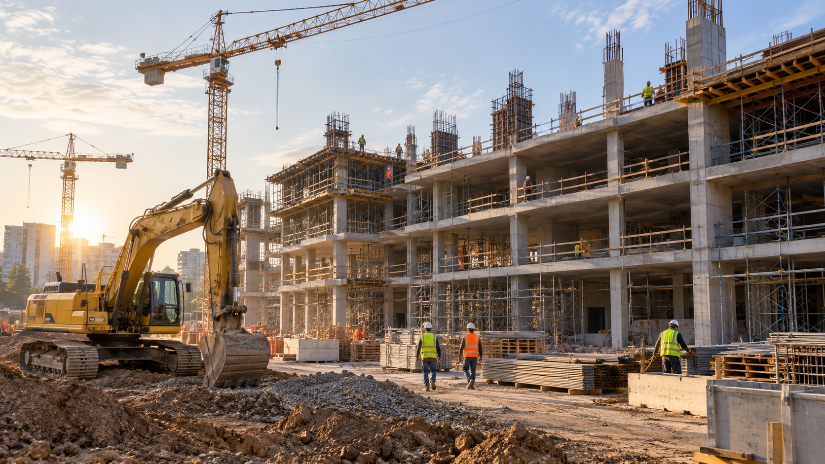Architektur und Tragwerk eines modernen Gebäudes mit klaren Linien